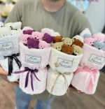 بوکت تدی (پارچه و زیرساز دسته گل) سایز کوچک