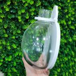 گلدان تنگ دیواری دایره شیشه ای