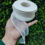 روبان حریر مروارید دار خارجی 4 سانت - Image 5