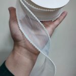 روبان حریر مروارید دار خارجی 4 سانت - Image 3