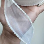 روبان حریر مروارید دار خارجی 4 سانت