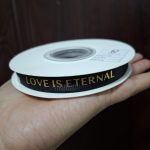روبان 1 سانت طرح love طلا کوب 35یارد - Image 2
