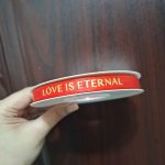 روبان 1 سانت طرح love طلا کوب 35یارد - Image 3